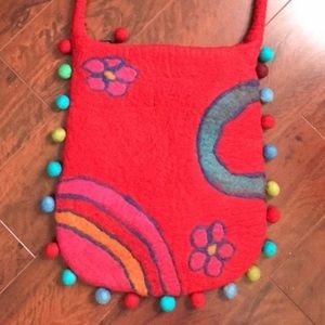 Bohemian red purse / bag